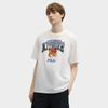 Fila X Maison Kitsune Fox Head Trendy Casual Sports T-Shirt Unisex Tops Cloud-White F11U529102F-WT