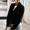 Women's Fashion Casual Loose Solid Color Slim Long-Sleeved Jacket