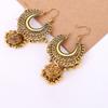 Retro Quaste Hängende Mondglocken Ohrringe, Modische Exotische Ethno Stil Übertrieben Ohrringe