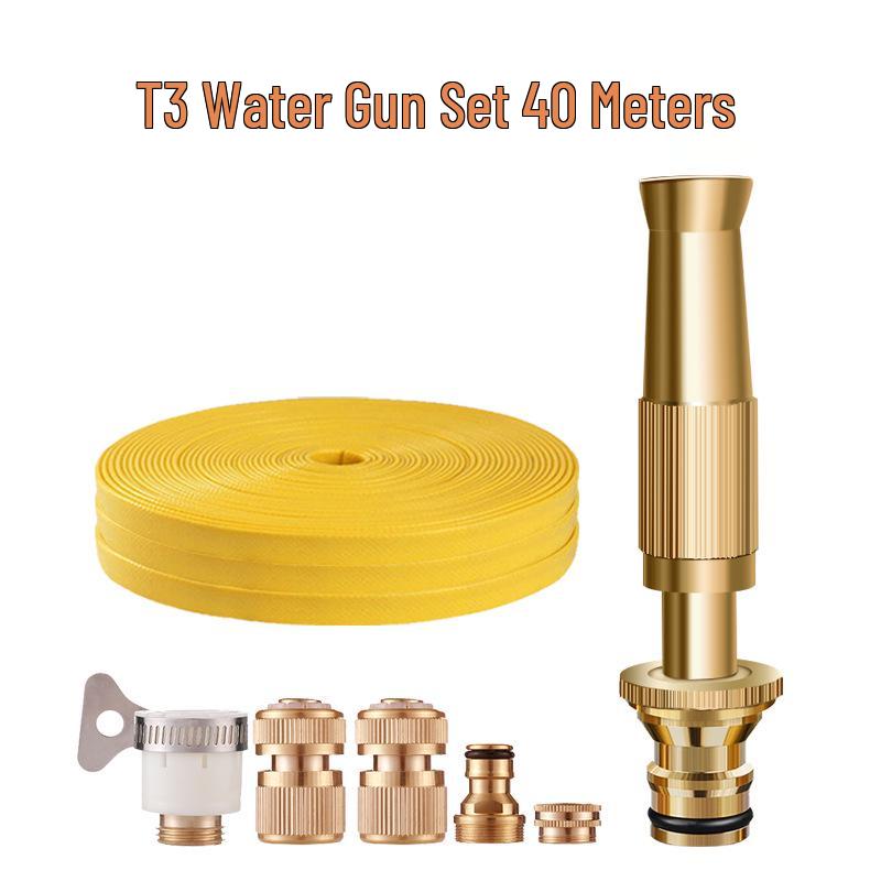 4-Point TPE Garden Hose: Home Car Wash & Watering with Water Gun Nozzle