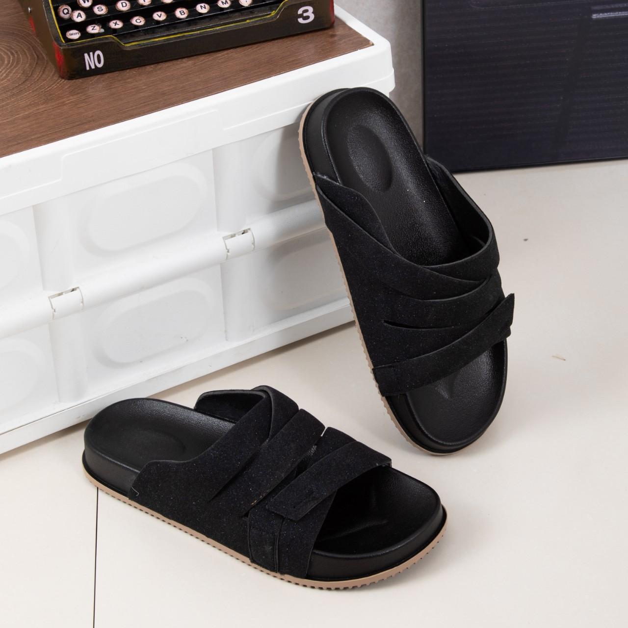 Fashionable Men s Summer Slippers, Mesh Velvet, Non-slip, Casual, Versatile Beach Shoes 40 чёрный