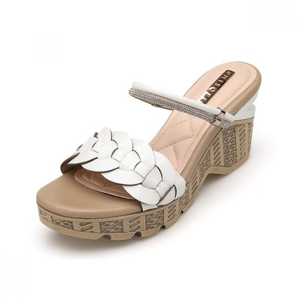 Misope Women Woven Height Increase Sandal 8cm 012224023