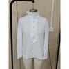 Women Elegant Ruffled Long Sleeve Blouse Plus Size