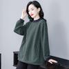 Plus Size Loose Jacquard T-Shirt Sweatshirt for 40-Year-Old Women - Warm, Versatile & Light