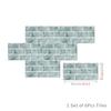 6PCS Marble Pattern Crystal Kitchen Stickers 3D Effect Wall Decals Tile Stickers  Kitchen Bathroom