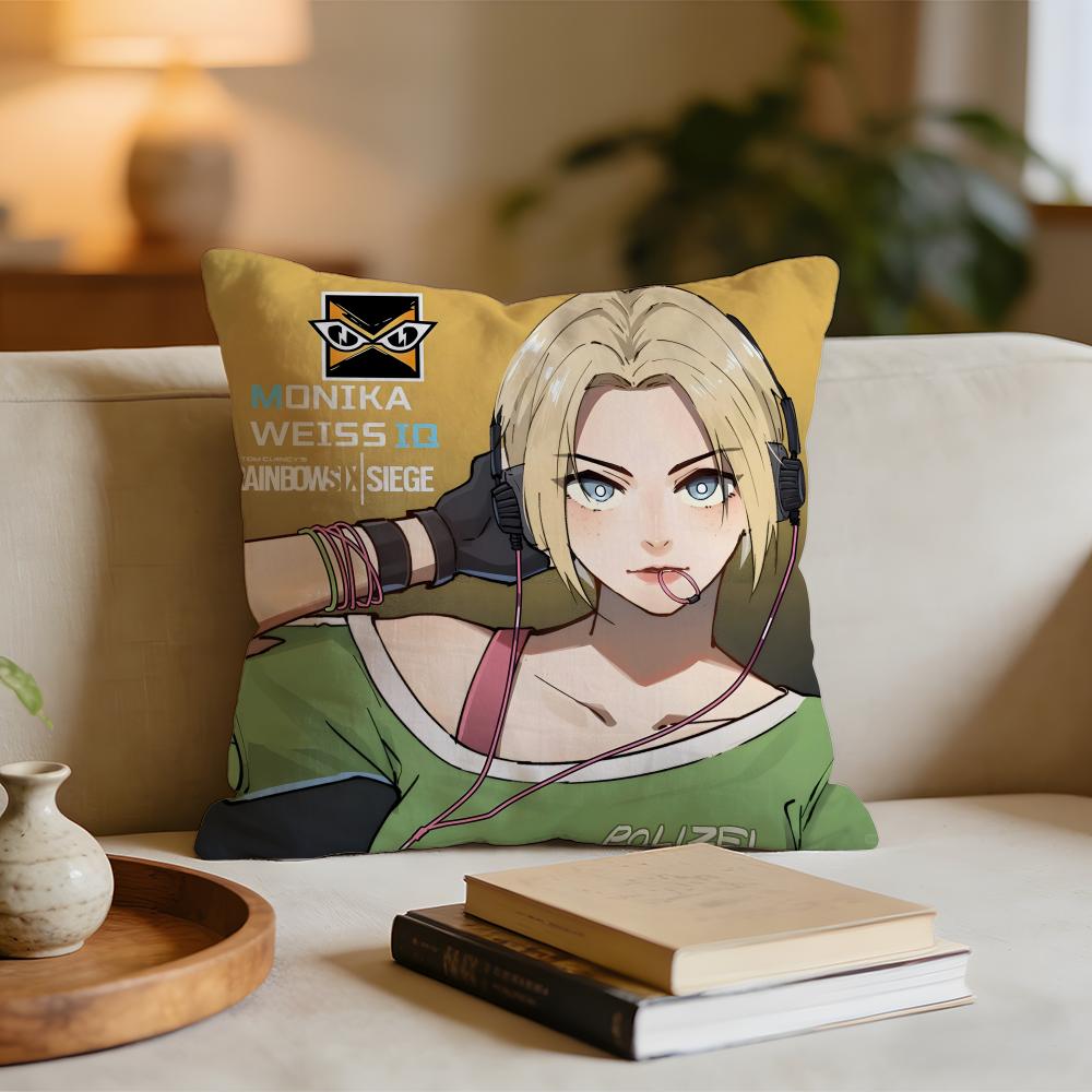 

Game RRainbow SSix Mobile Cushion Cover Short plush pillowcase for bed sofa carwashable 30x30cm