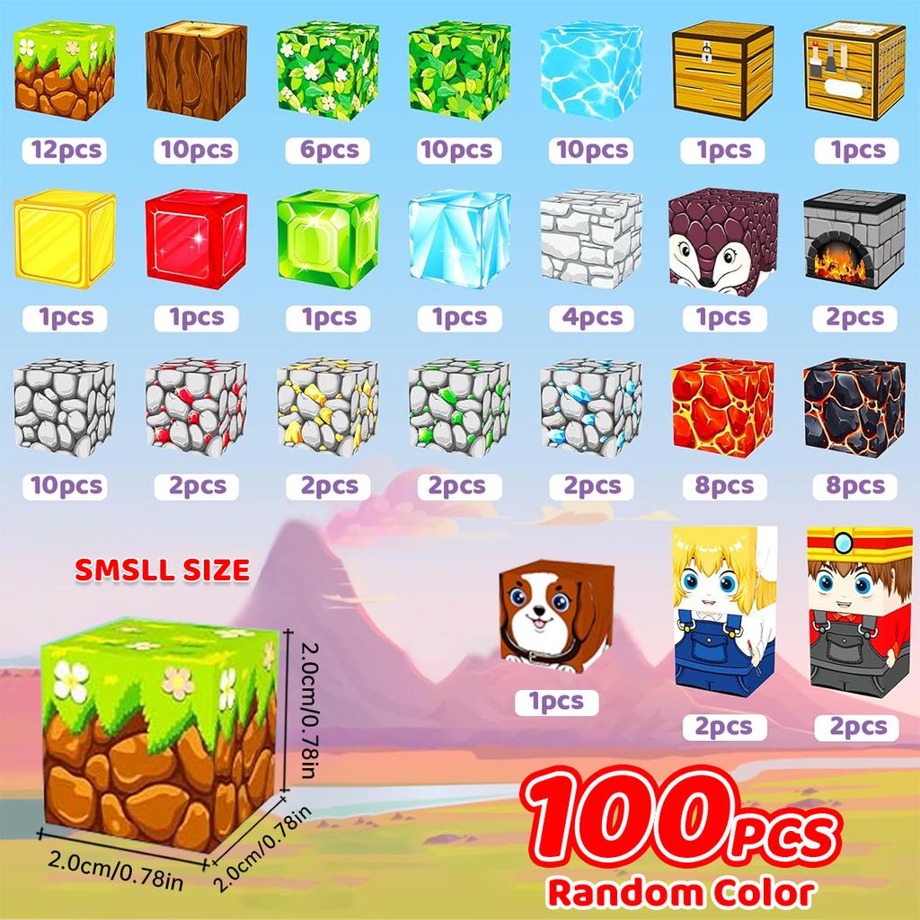 80/100/140 ST Magnetiska Byggklossar Lava Skattjakt Set för Ålder 3+ DIY Modell Barn STEM Pedagogisk Sensorisk Leksak