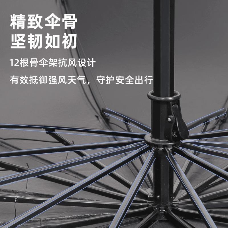 Super large umbrella, enlarged and thickened umbrella, double sun umbrella, weather and rain, manual folding parasol, unisex.