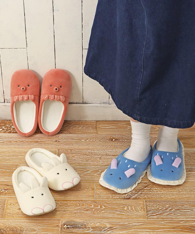 Bleu Bleuet Sea Creature Size M Jellyfish Design Women's Slippers, (23.0-24.5cm),