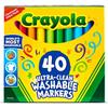 Crayola Water-Removable Marker Pens, 40 Colors, Big Size (587858)