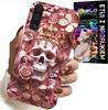 Etui Do Samsung Galaxy A70 - Kobiece, Modne Wzory, Czaszka W Róże