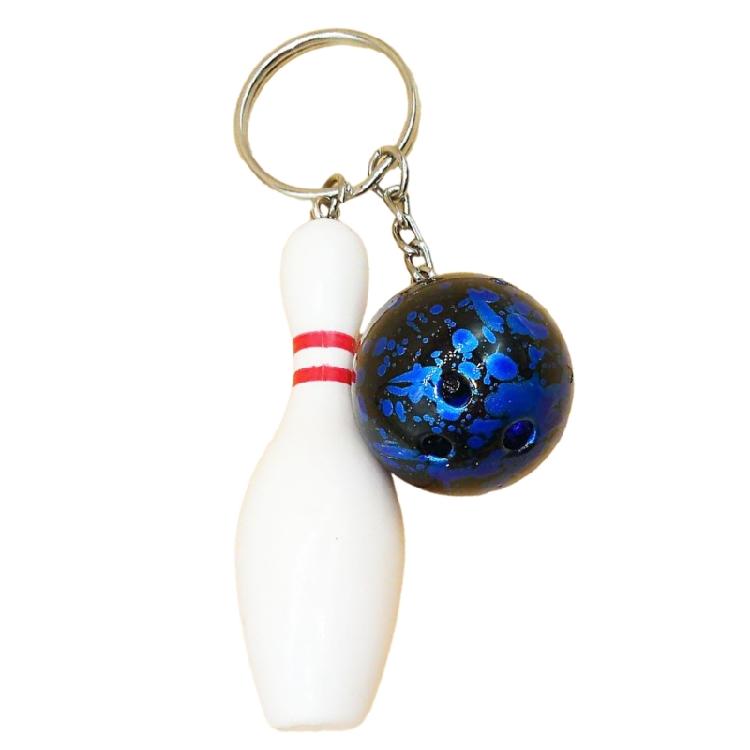 Novelty Bowling Ball Keychain Fashionable Bowling Ball Keychain Eye Catching Keychain for Added Convenience & Fun