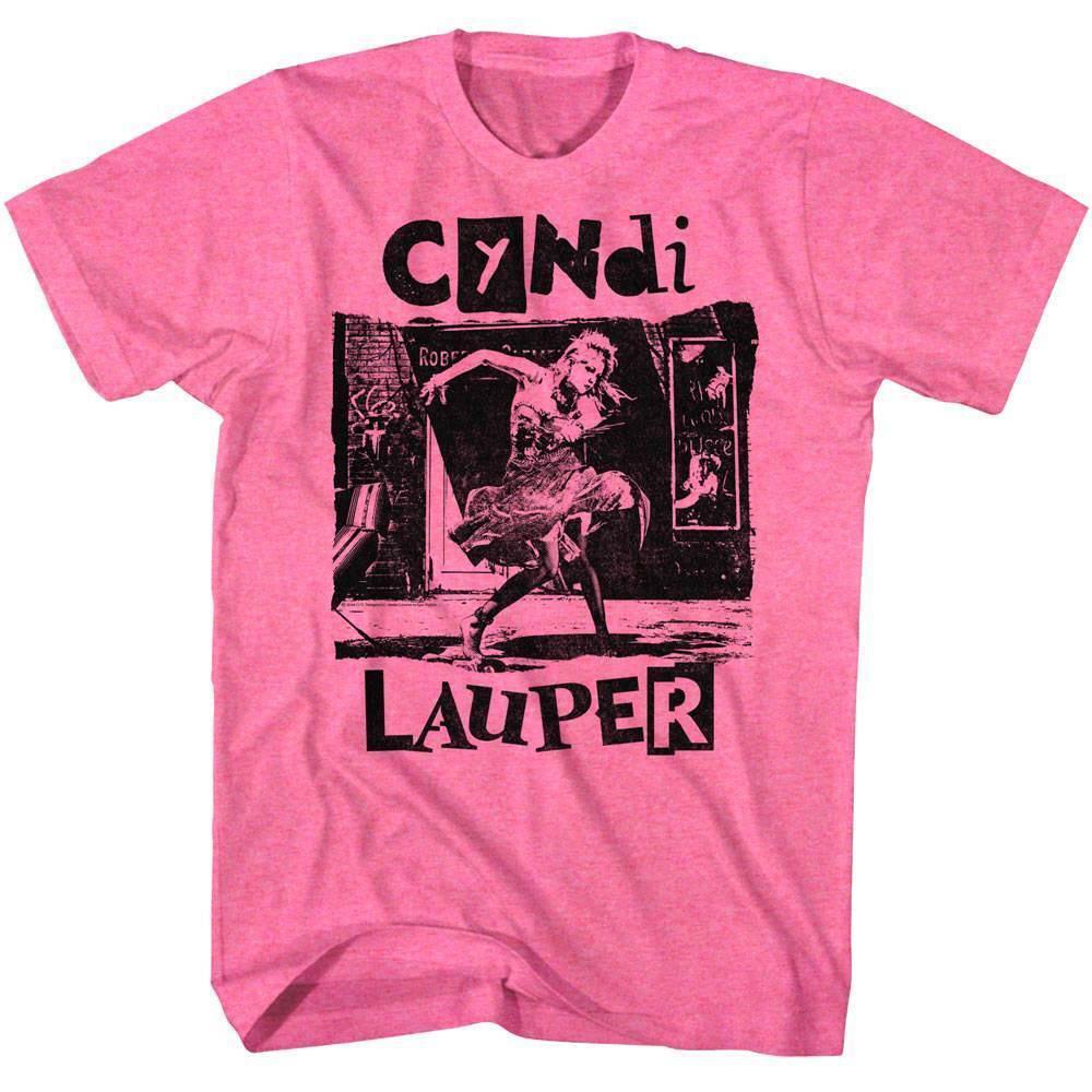 Cyndi Lauper Torn Note Pink Dance Men T Shirt S