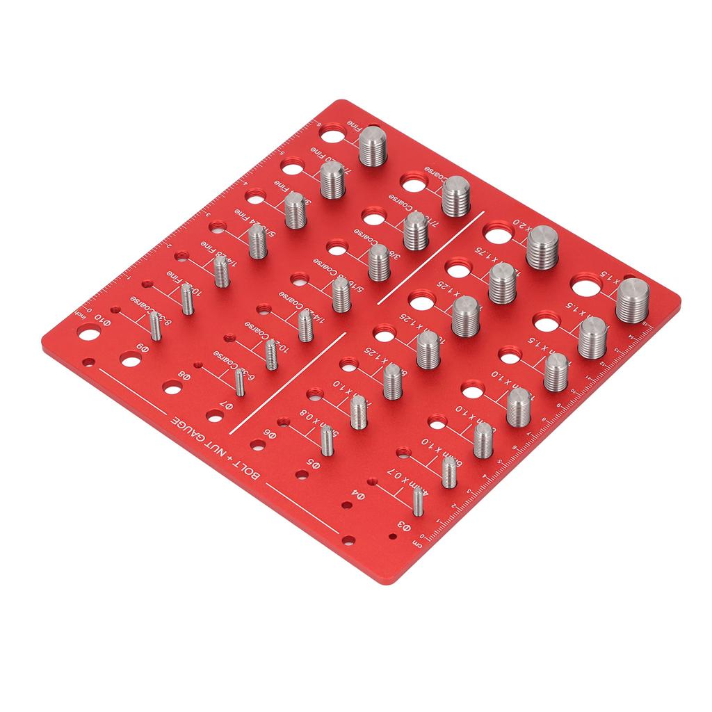 Gewindeprüfer Mutter Bolzen Identifikator 28+8 Gewinde- und Bitgrößenlehre Aluminiumlegierung Kombination