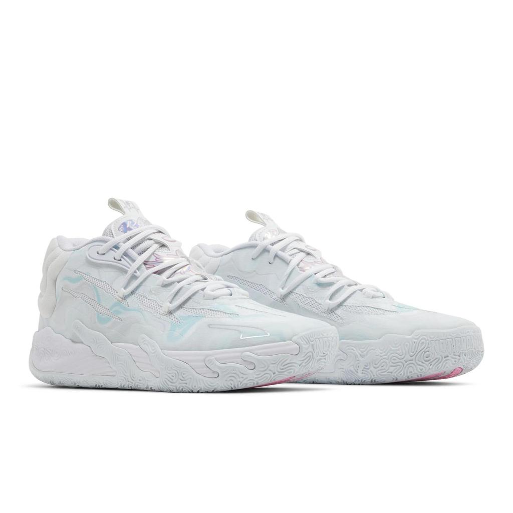 Puma Men's MB.03 'Iridescent' (Unisex) White / Dewdrop Basketball Shoes 379904 01