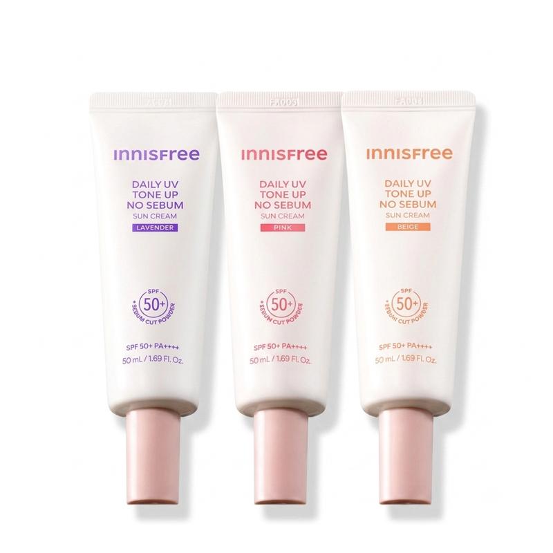 [innisfree] Ежедневный тонирующий солнцезащитный крем без жирного блеска SPF 50+ PA++++ 50 мл Pink