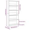 VidaXL Bookcase Black 80x24x176 Cm Engineered Wood, Bookshelf, Book Holder, Book Support, Cabinet of 857854