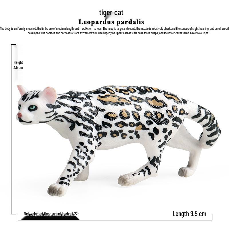 Children s Educational Realistic Animal Toy: Tiger, Caracal, Wild Cat Ornament.