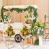 Bymaocar 2pcs Gold Floor Stand metal Column Flower Balloon Light Rack Arrangement 40CM Height for Wedding Party Centerpiece