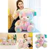 Bunter Regenbogenbär, Plüschtier, weiches Kuscheltier, Geschenk für Kinder und Mädchen