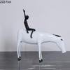 Abstract Character Rider Handicrafts Ornaments Desk Decoration Creative Artwork Horse Metal Sculpture Room Aesthetics Decor