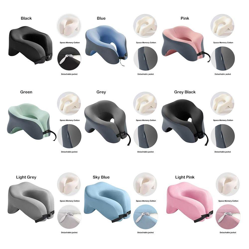 Neck Protect Travel Pillow Cushion Without Carry Bag Memory Foam Neck Cushion Travel Essentials Ear Cervical Healthcare