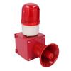Allarme Sonoro e Luminoso Industriale 9 Tipi di Suoni 130DB Luce di Emergenza Avvisatore Esterno per Porto