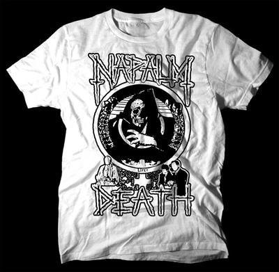 Napalm Death Live Corruption Maglietta BIANCA tutte le taglie S-5XL tutto death metal