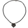 New Amazon Hot Selling Black Love Pendant Necklace for Women, Versatile and High Grade, Collarbone Chain