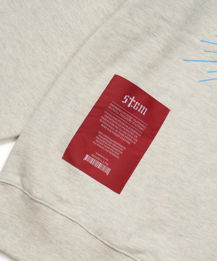 STIGMA Jesus Oversized Crewneck Oatmeal Melange