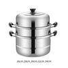 Stainless Steel Soup Steam Pot 26-34cm Stockpot Cookware Steamer Cooker  Induction Cooker Gas