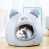 Foldable and Removable Cat Bed Self Warming for Indoor Cat Dog House with Mattress Puppy Cage Lounger Grey Ropa Para Perro Drop