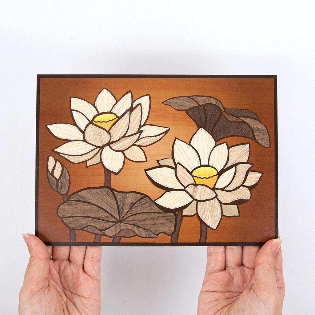 Sakura Horikiri Natural Wood Sakura Art Lotus Flower 6480065