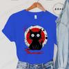 Kawaii Women Tees Cat Japanese Black Anime Cat T Shirt T-Shirt Kawaii Clothes Shirts for Women Tops Graphic T Shirts Camisetas