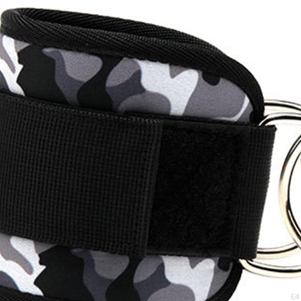 2 Pieces Ankle Straps for Cable Machine Cuff Kickbacks Lightweight 7mm Thickness D Ring