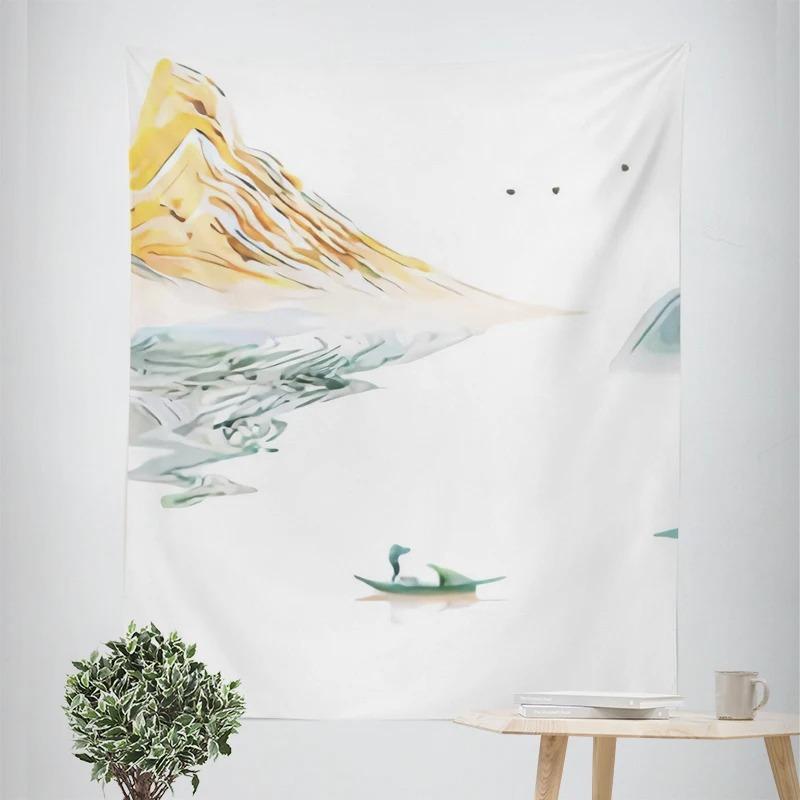 

Декоративный гобелен с отражением пейзажа, украшение для дома, стены, офиса, гостиной, гобелен 100x75cm