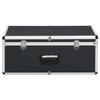 VidaXL Boîtes de rangement 2 pcs Noir Aluminium