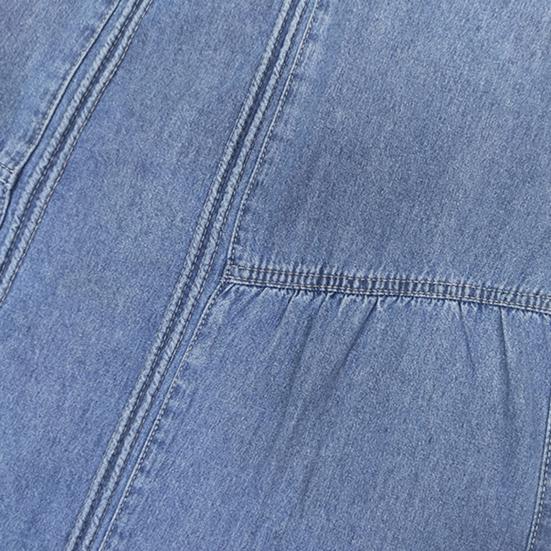 Lady Skirt Solid Color Elastic Waist Ripped Retro Loose Summer Skirt Daily Clothes