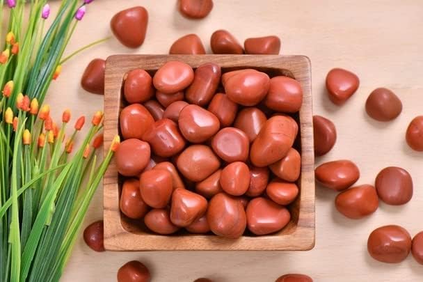 Natural Red Jasper CrystalTumbled Stone Crystals Bulk, Polished Stones - Rock Collection - vase Filler tumbles Crystals Healing Reiki - Gemstone