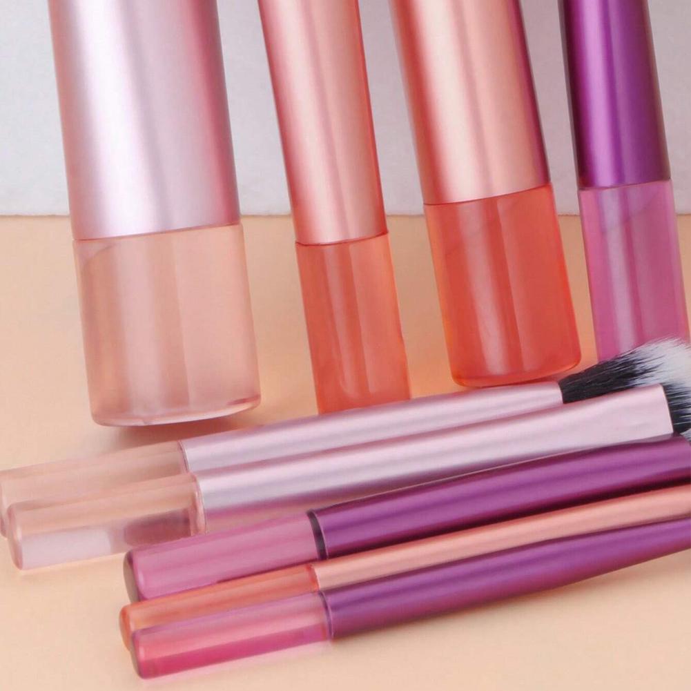 10pc Makeup Brushes Set with Travel Bag Professional Foundation Contour Eyeshadow Eyebrow Brushes Complete Cosmetic Makeup Tool