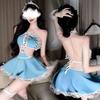 Sexy Lingerie Cute Lace Princess Dress Sexy Blue Suspender Little Maid Uniform Seduction