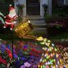 Solar Lawn Santa Kettle Lights Solar LED Waterproof Decorations Christmas Garden Lawn Decorative Light for Holiday Party Church