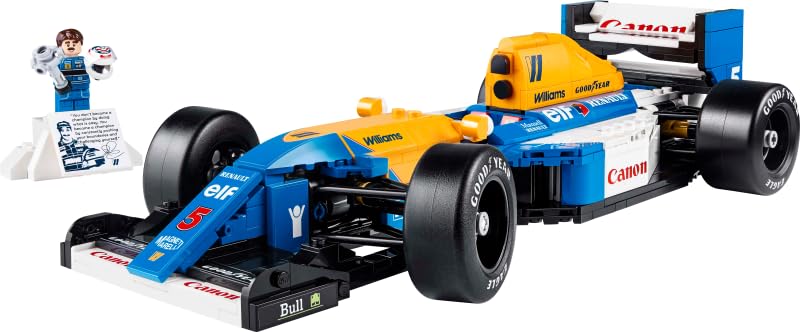 LEGO Icon Williams Racing FW14B & Nigel Mansell 540 Pieces Toy, Birthday, Christmas Gift, Building Blocks, Vehicle, Car, Miniature Car, 10353