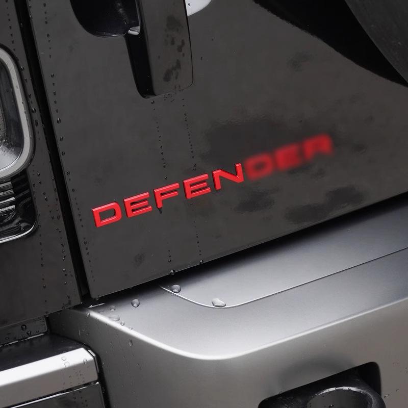 Land Rover Defender 110/90 Motorhauben- und V8 Heckklappenemblem-Set