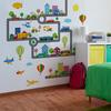 WOHAHA Wall Stickers Large Size Construction City Silhouette Perfect for and Nurseries Waterproof Wall Stickers Stylish Wall Decor 132cm x 128cm - -
