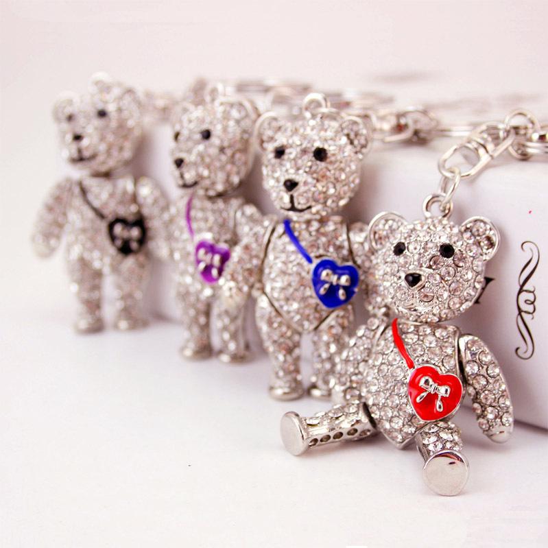 Teddy Bear Crossbody Bag & Keychain - Animal Charm Bag Pendant for Women