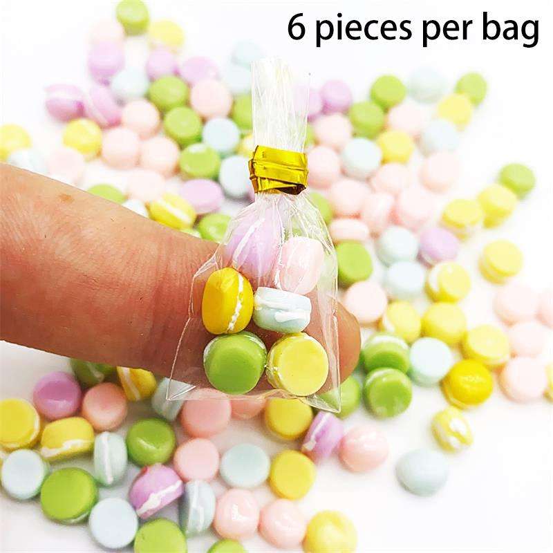 Model domečku pro panenky Hračka Miniaturní Cukrová barva Makronka Dezert Dort Kuchyňské hračky Domeček pro panenky Hrací doplněk Model mikro krajiny Dárek