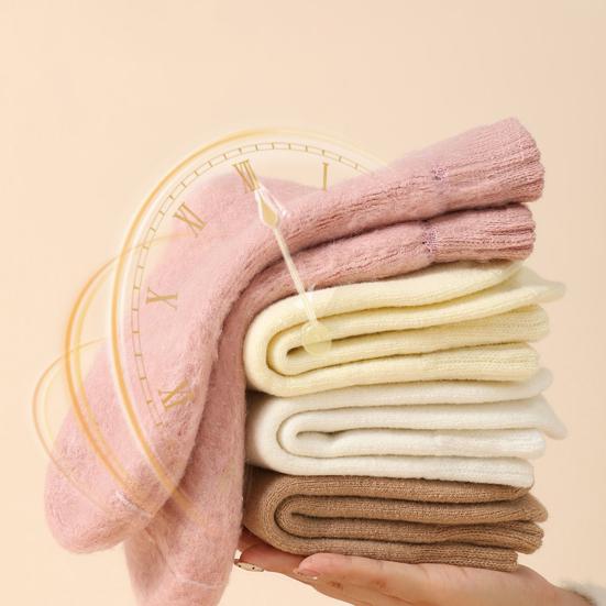 Damen Dicke Warme Socken Herbst Winter Weiche Gemütliche Fleecegefütterte Stiefelsocken Flauschige Kaltwetter Thermosocken