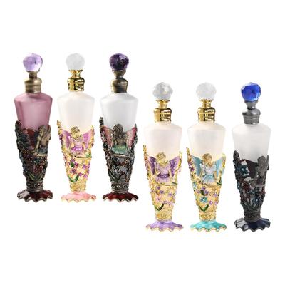 Vintage Glass Perfume Bottles Portable 25ml Essential Oil Bottle Decorative Fancy Refillable for Women Girls Wedding Favors