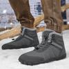 Herren Schnee Barfuß Freizeitschuhe Neue Winterstiefeletten Outdoor Arbeitsschuhe Damen Warme Pelz Männer Knöchelschuhe Männliche Schneestiefel Große Größe